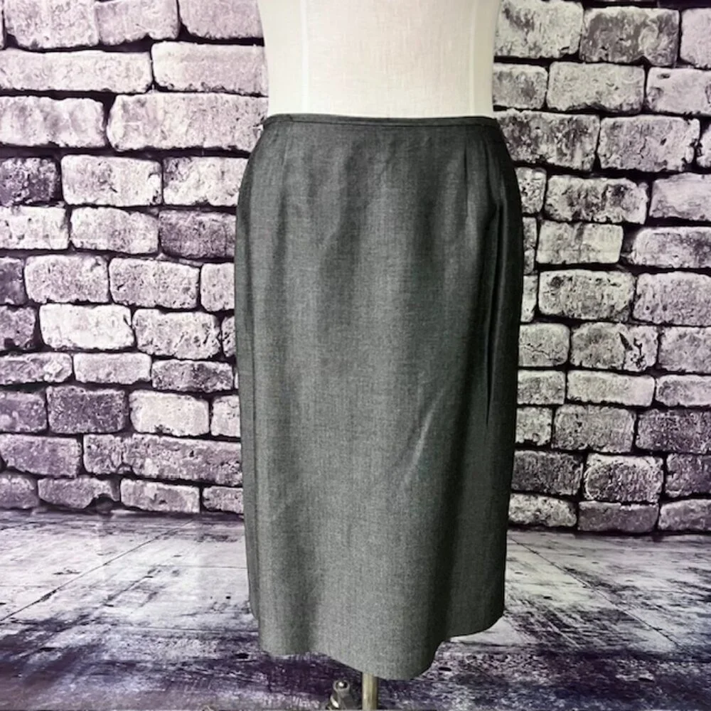 Dillards By Kasper Vintage Black & White Tweek Skirt Suit Size 12P